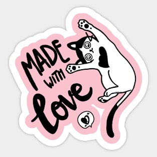 Made with love! Sticker